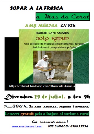 sopar a la fresca amb m&uacute;sica en viu