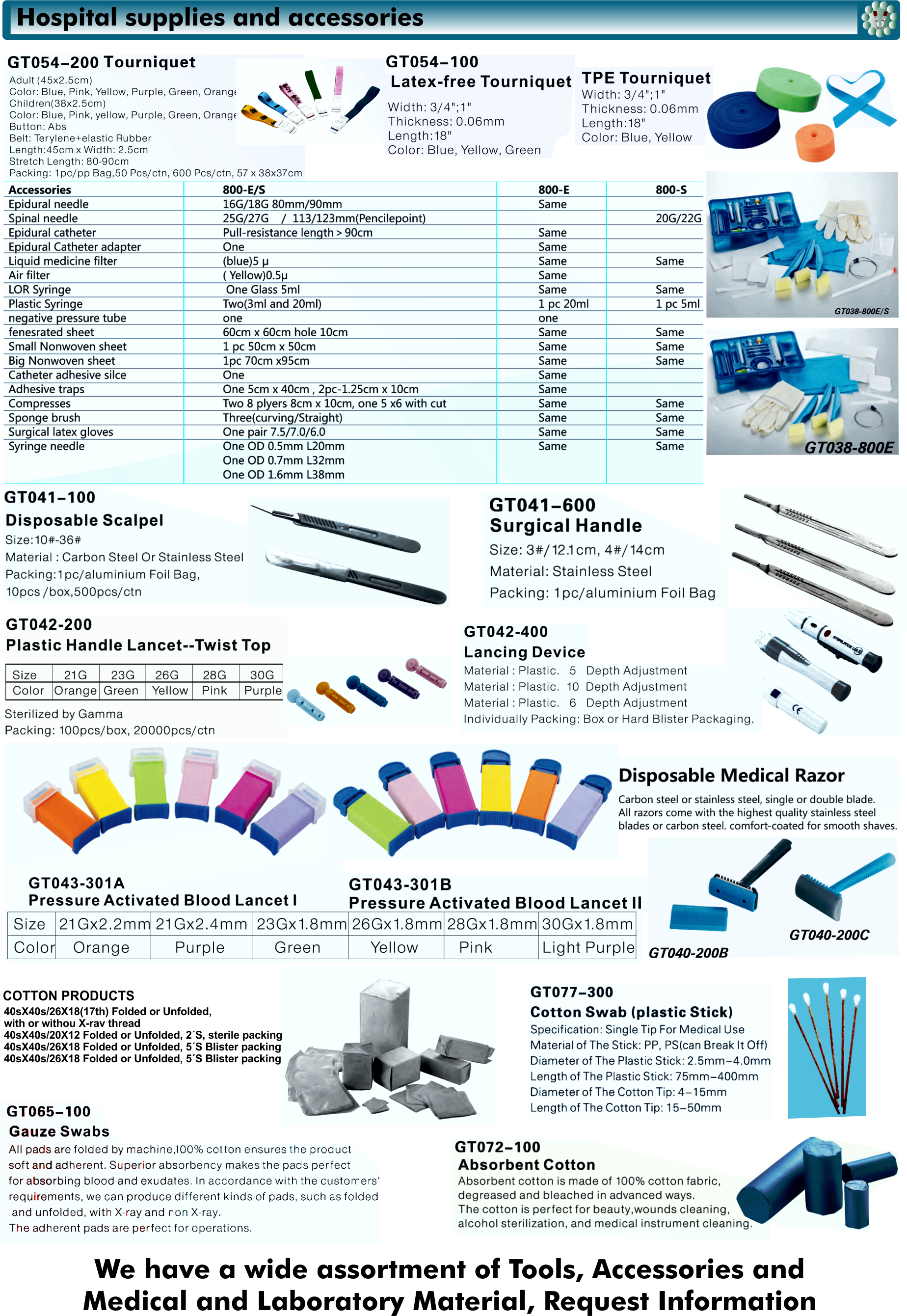 A-6 Hospital supplies and...