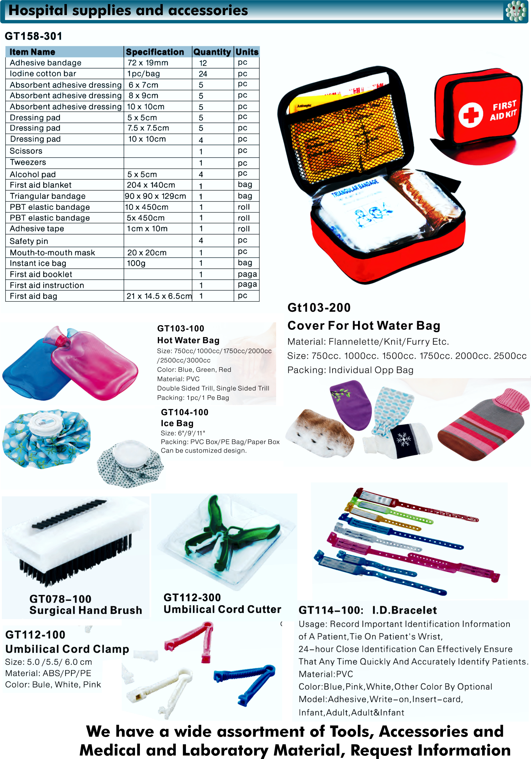 A-9 Hospital supplies and...